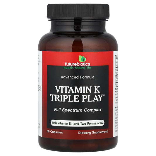 Futurebiotics Vitamin K Triple Play 60 Capsules - Image 1