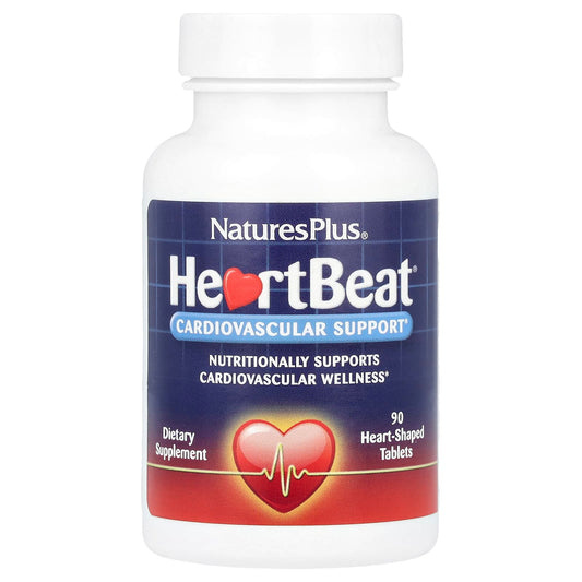 NaturesPlus, HeartBeat®, Cardiovascular Support, 90 Heart-Shaped Tablets - Image 1