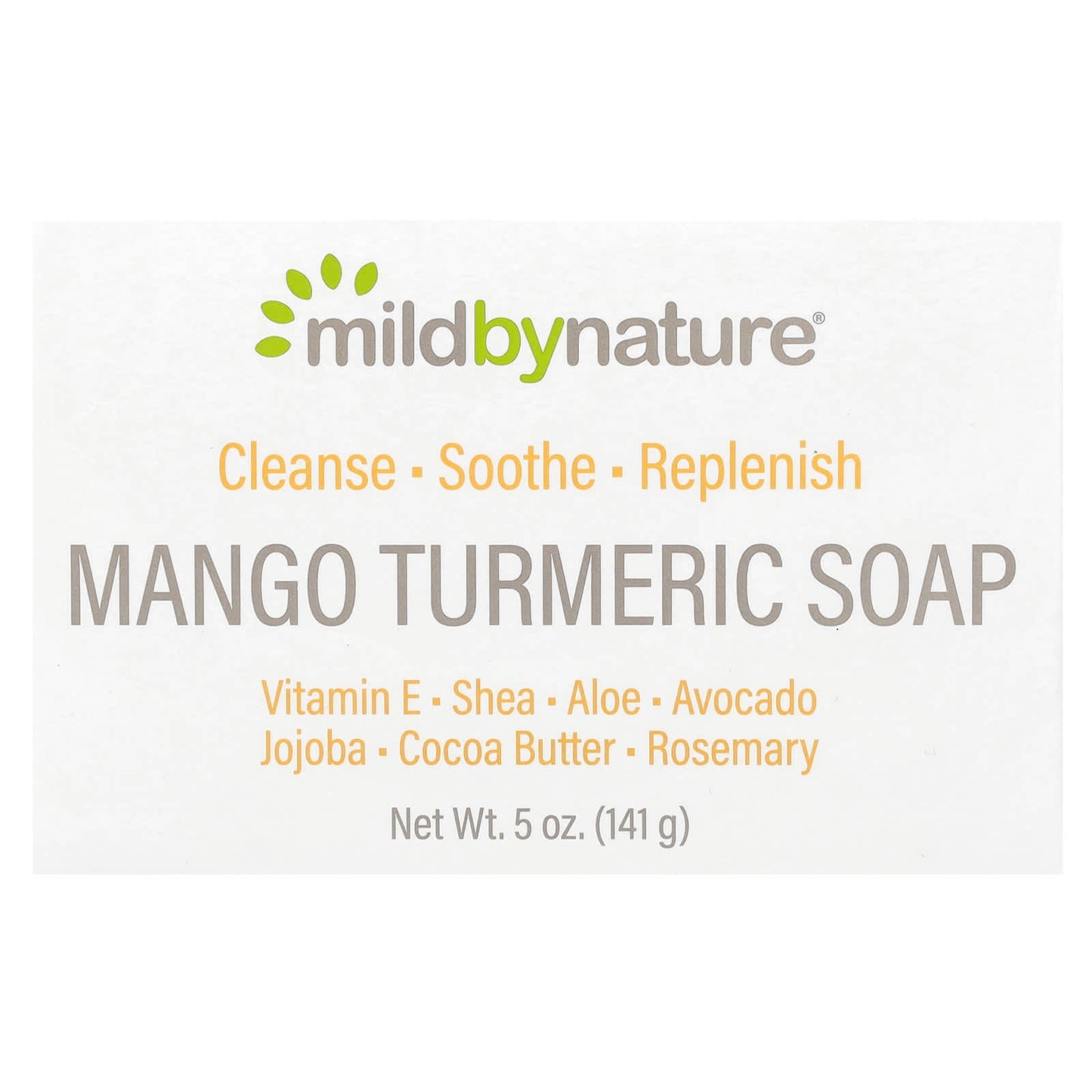 Nourishing Mango Turmeric Bar Soap, 5 oz, Cruelty-Free & Vegan - Image 1