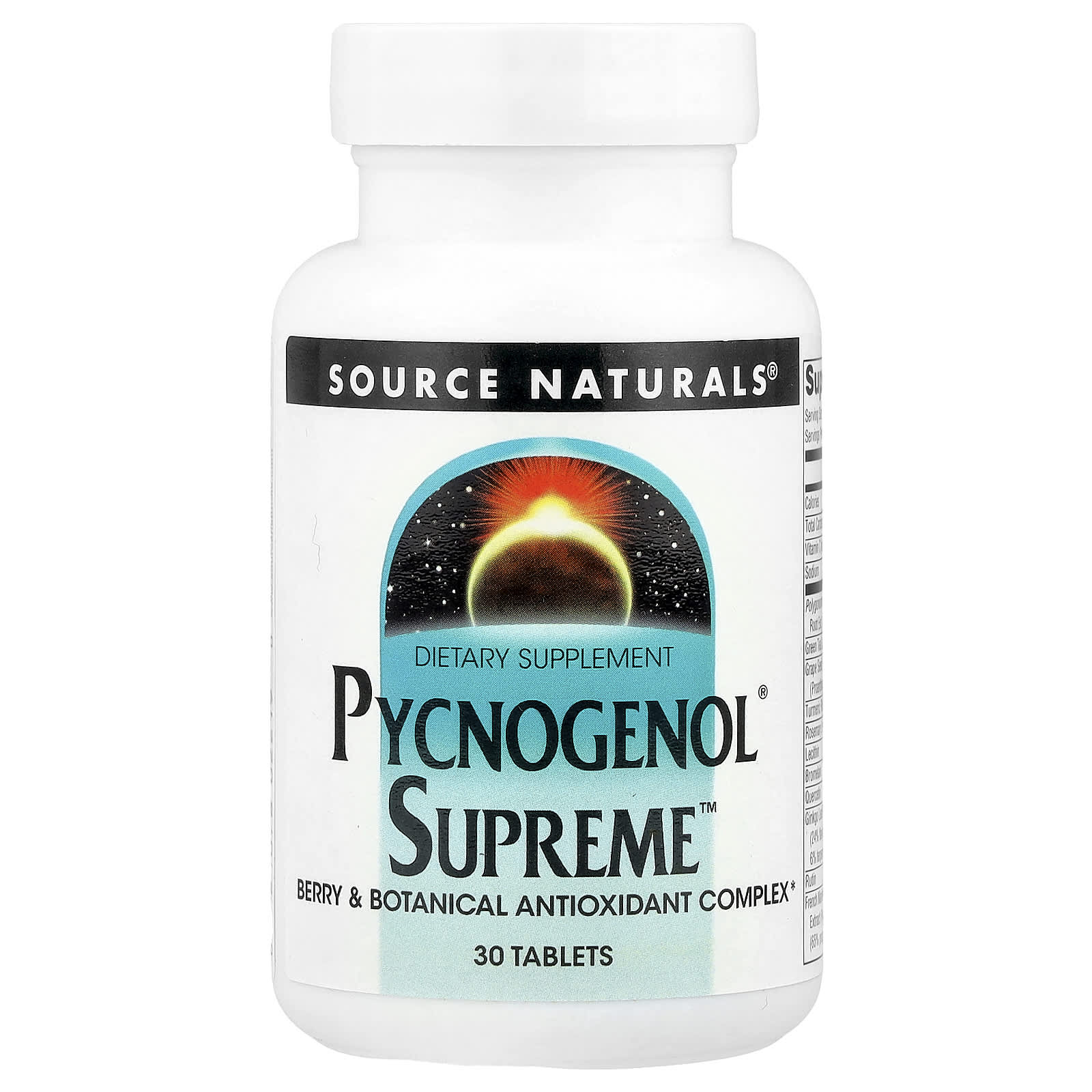 Source Naturals, Pycnogenol® Supreme™, 30 Tablets - Image 1