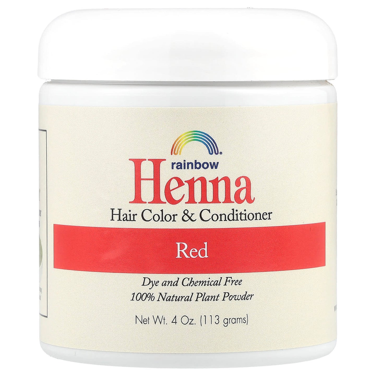 Rainbow Research, Henna, Hair Color and Conditioner, Red, 4 oz (113 g) - Image 1