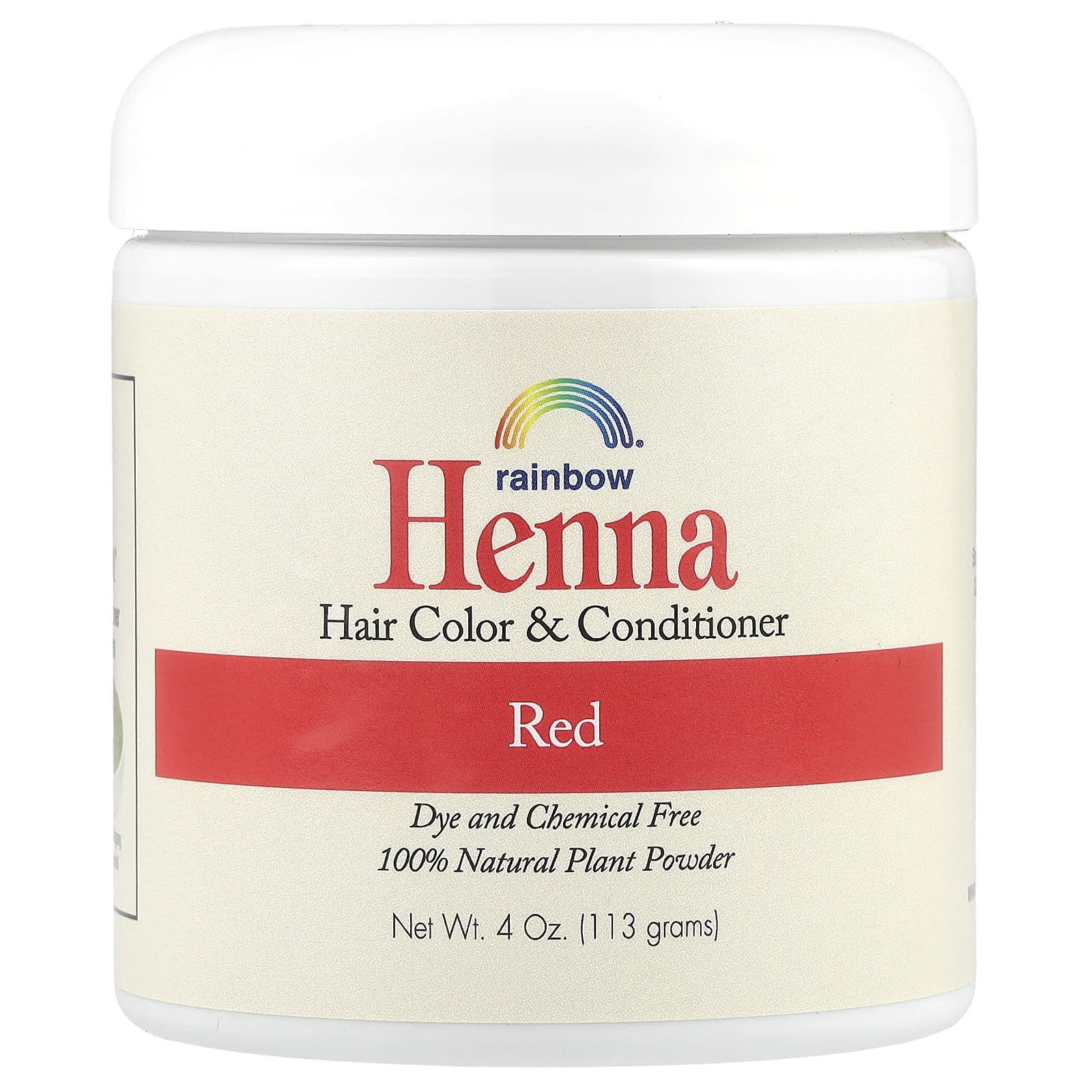 Rainbow Research, Henna, Hair Color and Conditioner, Red, 4 oz (113 g) - Image 1