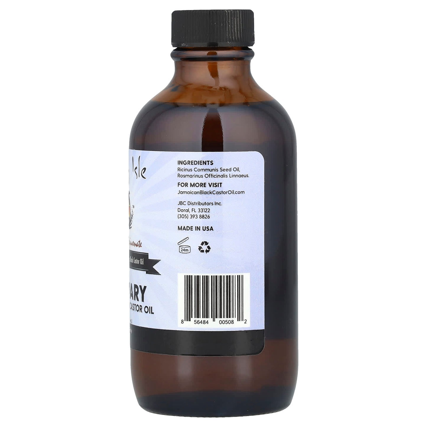 Sunny Isle, Rosemary Jamaican Black Castor Oil, 4 fl oz (118 ml) - Image 2