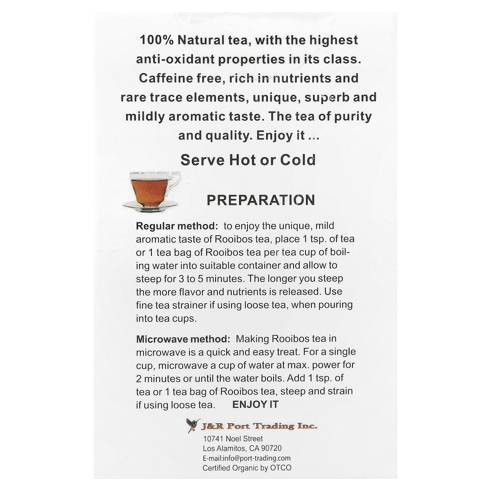 USDA Organic Rooibos Red Tea | Caffeine-Free | 100% Natural - Image 2