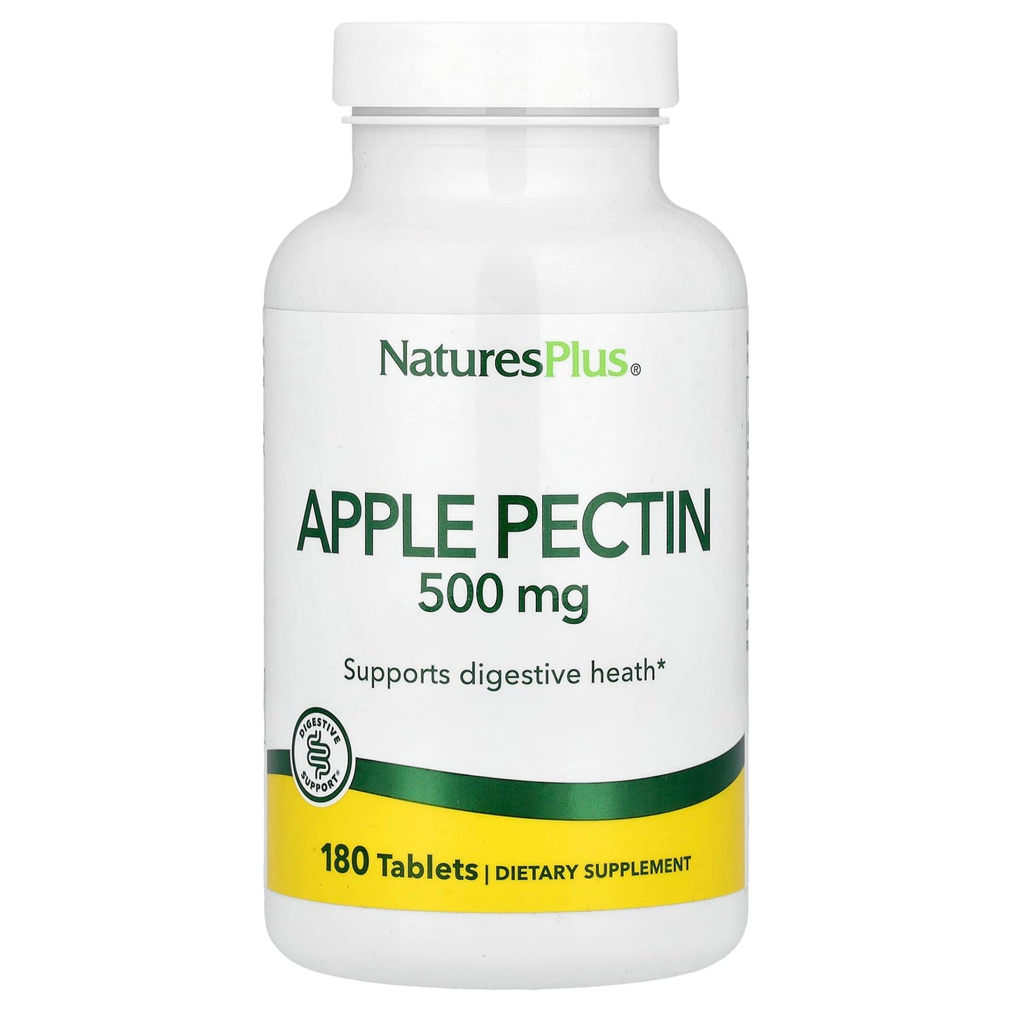 NaturesPlus, Apple Pectin, 500 mg, 180 Tablets - Image 1