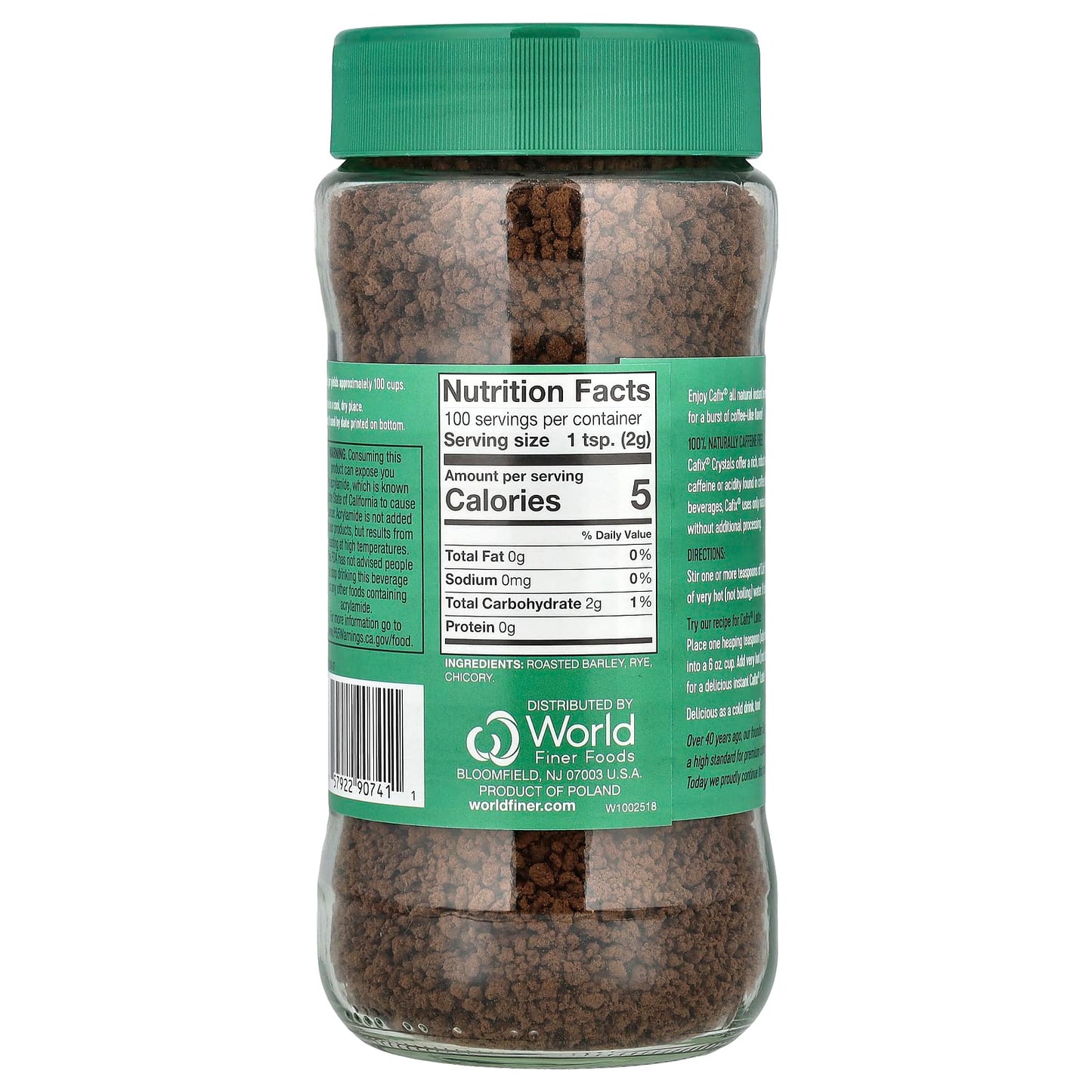 Cafix Instant Grain Beverage, Caffeine Free, 7.05 oz (200g) - Image 2