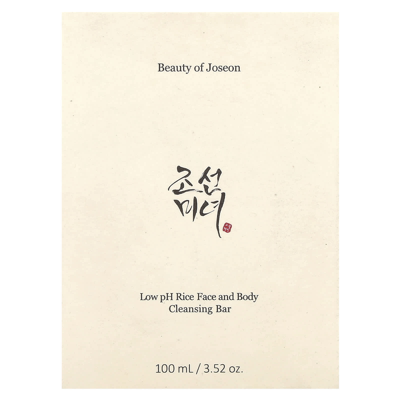 Beauty of Joseon Sulfate-Free Rice Cleansing Bar, Low pH Face & Body Soap, 3.52 oz - Image 1