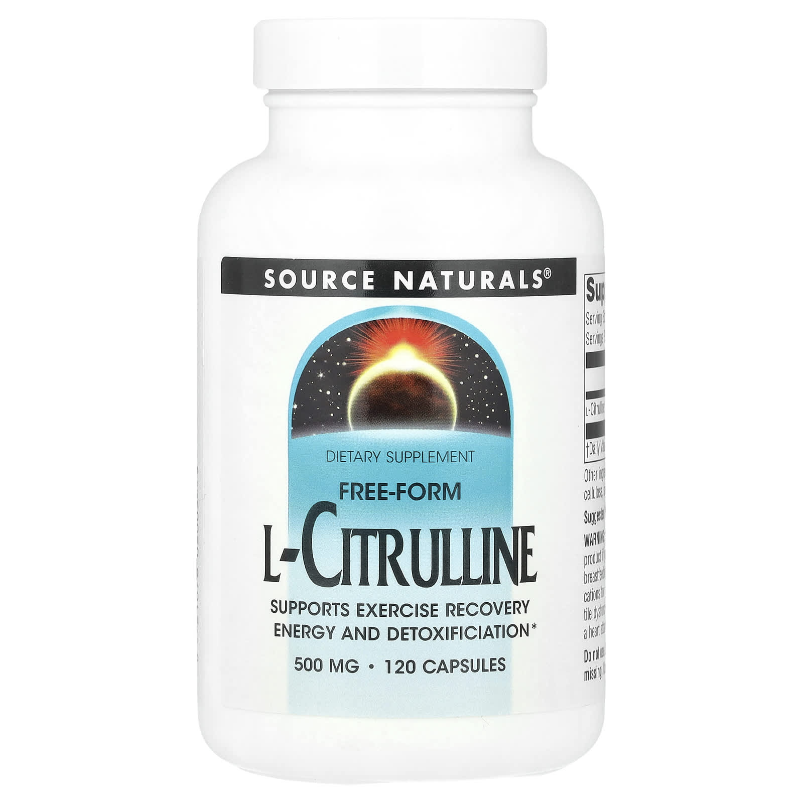 Source Naturals, L-Citrulline, 500 mg, 120 Capsules - Image 1