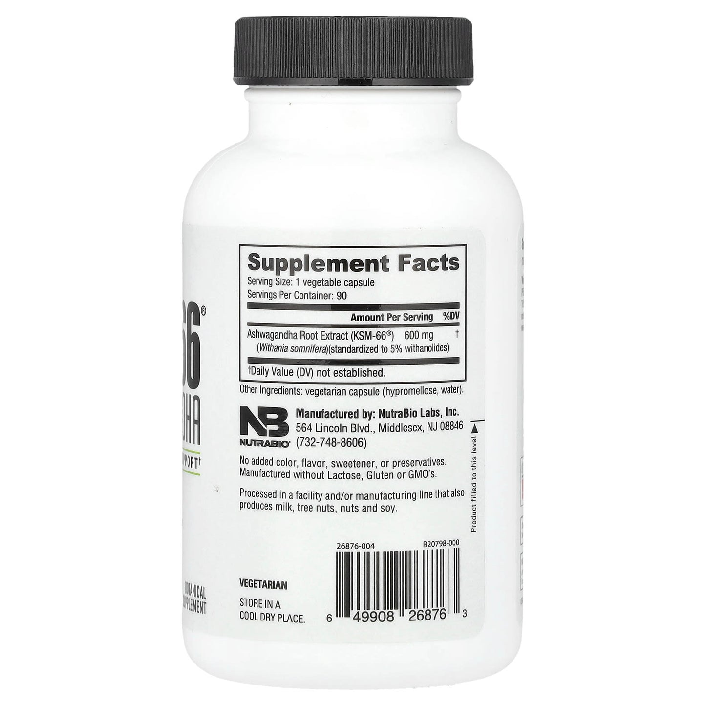 NutraBio, KSM-66®, Ashwagandha , 90 Capsules - Image 2