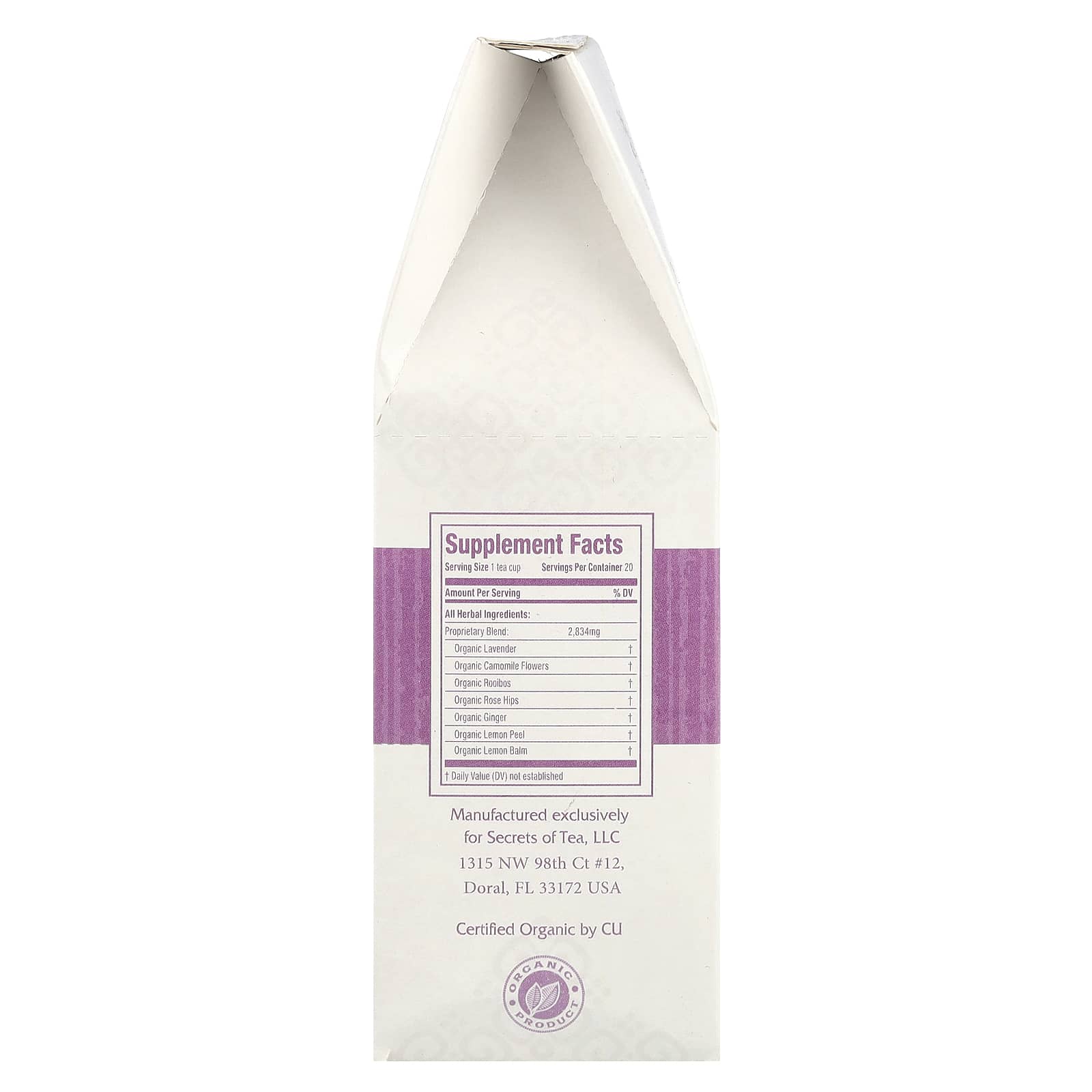Secrets of Tea, RelaxCalm™, Caffeine Free, 20 Tea Bags, 1.41 oz (40 g) - Image 2