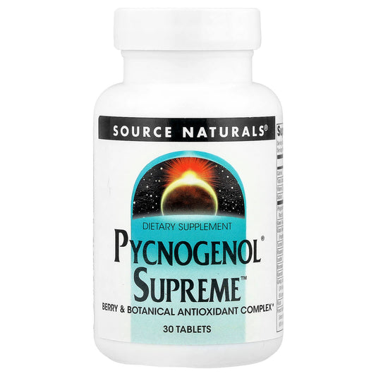 Source Naturals, Pycnogenol® Supreme™, 30 Tablets - Image 1