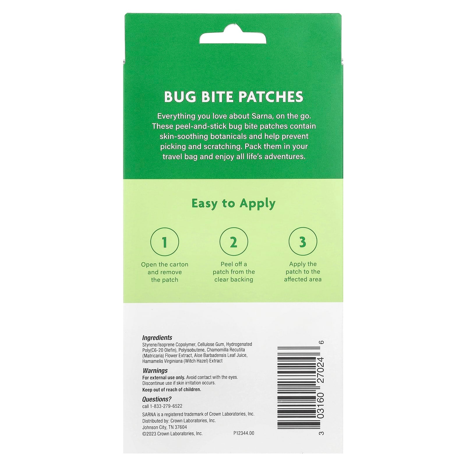 Sarna, Bug Bite Patches, 24 Count - Image 2