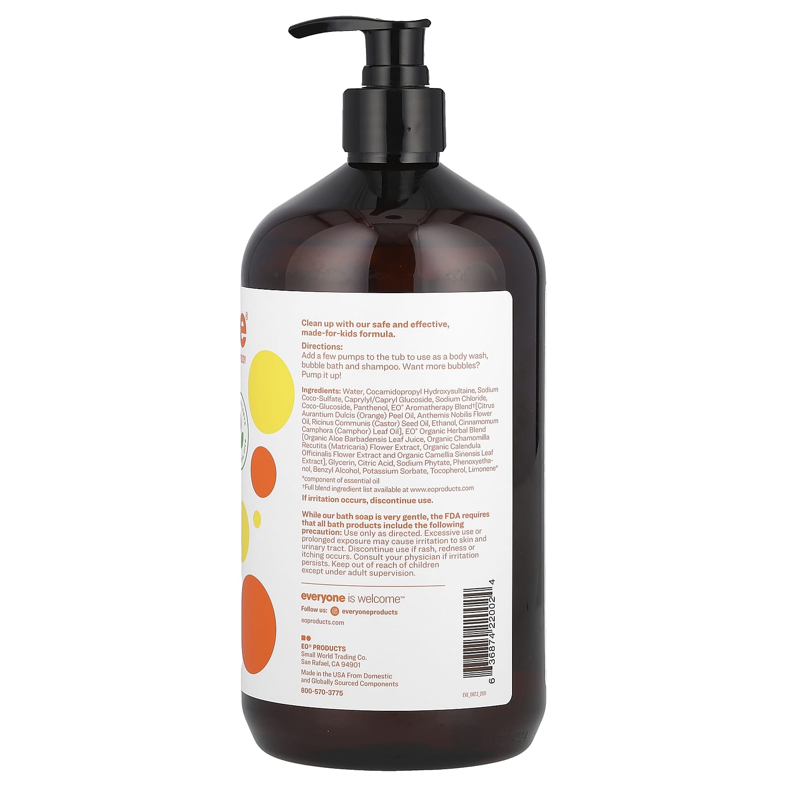 Gentle 3-in-1 Orange Squeeze Soap for Kids - Hypoallergenic & Vegan - Image 2