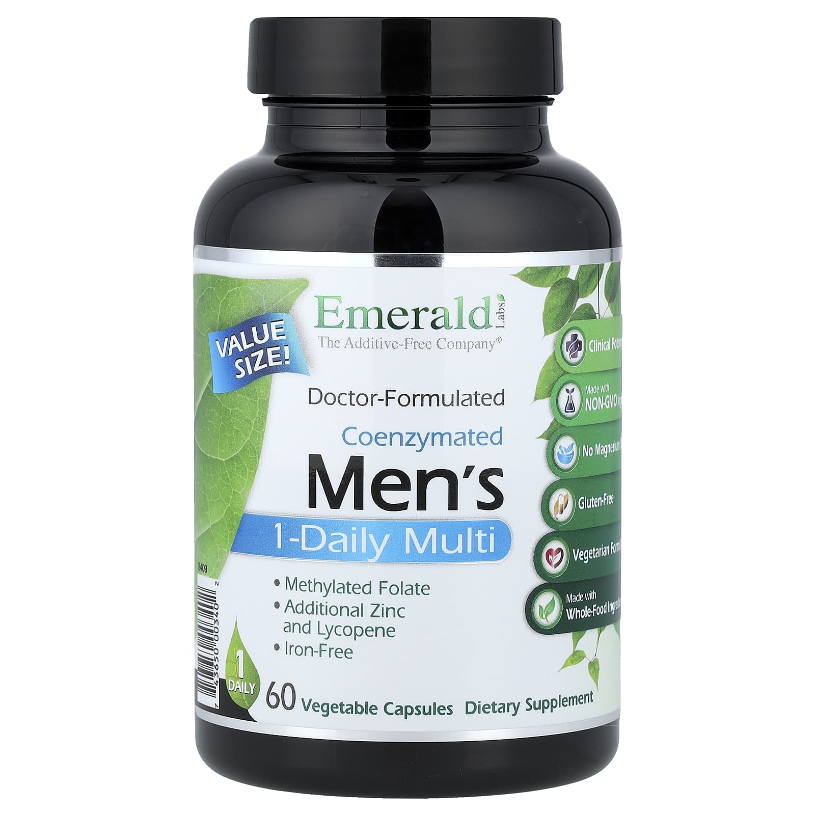 Coenzymated Men's 1-Daily Multi Vitamin by Emerald Laboratories - 60 Capsules - Image 1