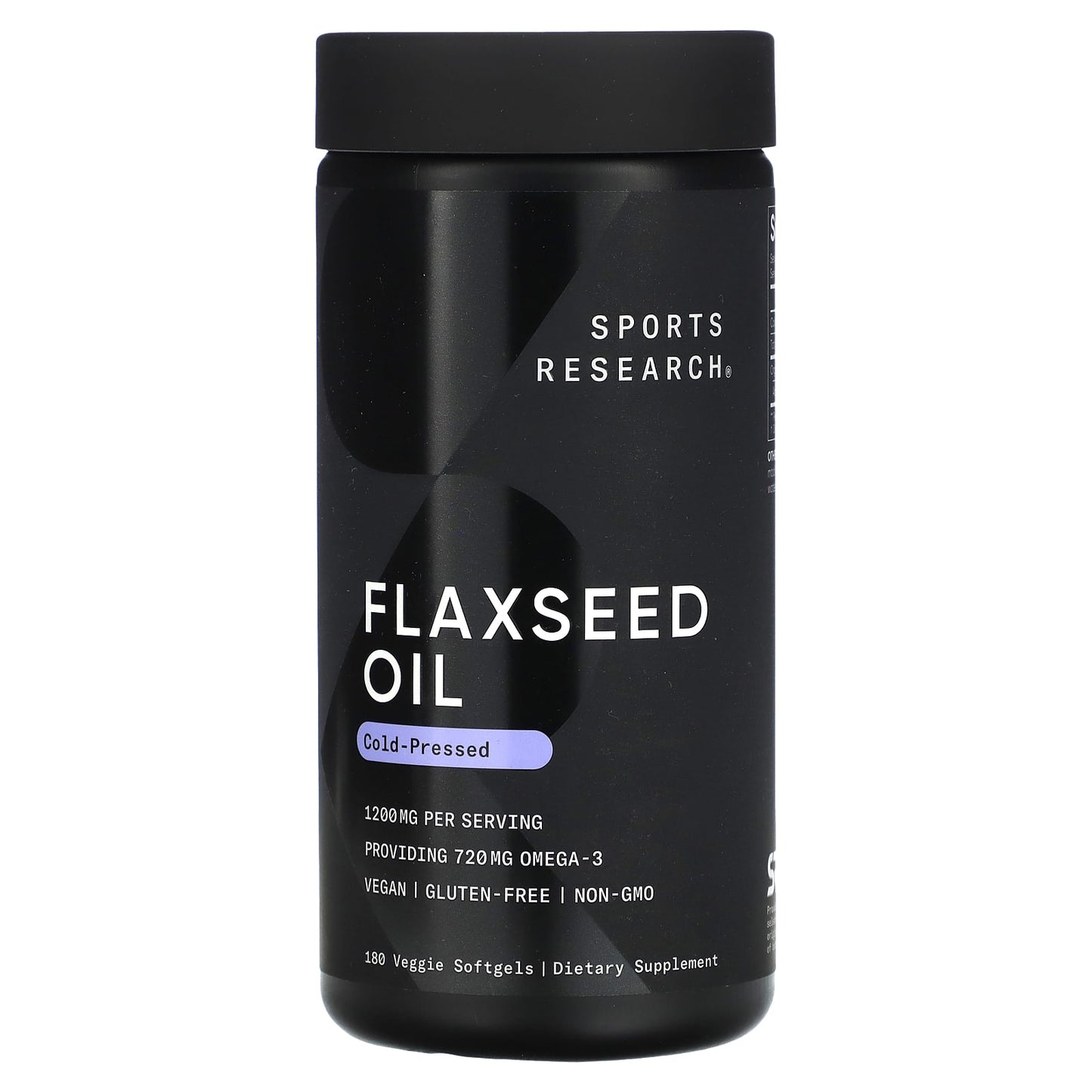 Sports Research, Flaxseed Oil, 1,200 mg, 180 Veggie Softgels - Image 1