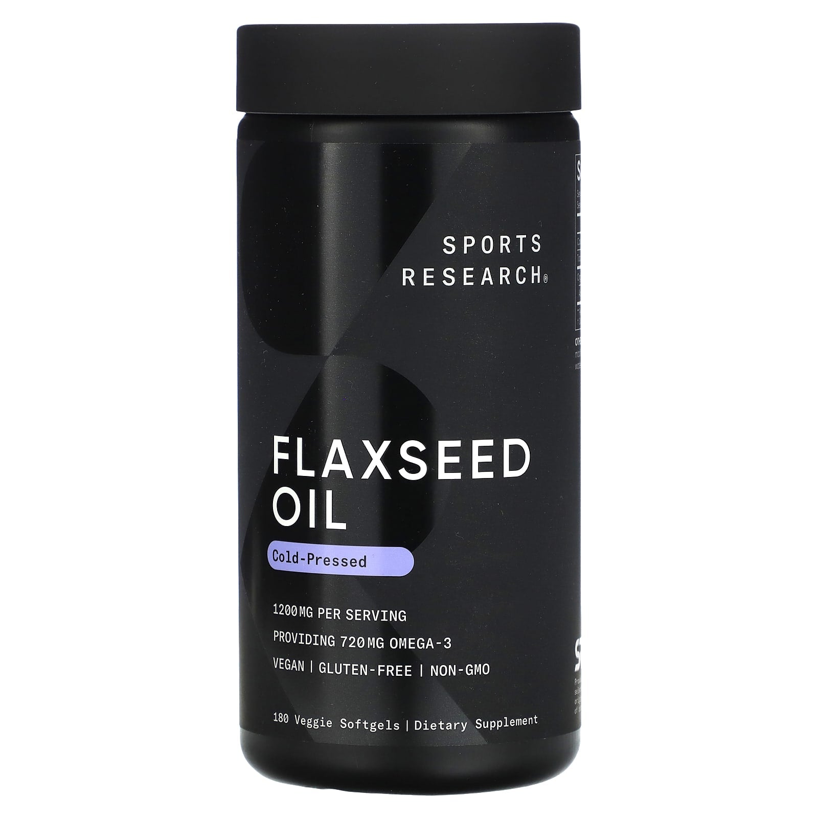 Sports Research, Flaxseed Oil, 1,200 mg, 180 Veggie Softgels - Image 1