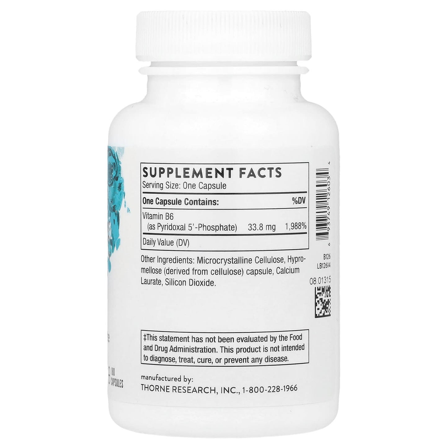 Thorne, Pyridoxal 5'-Phosphate, 180 Capsules (33.8 mg per Capsule) - Image 2