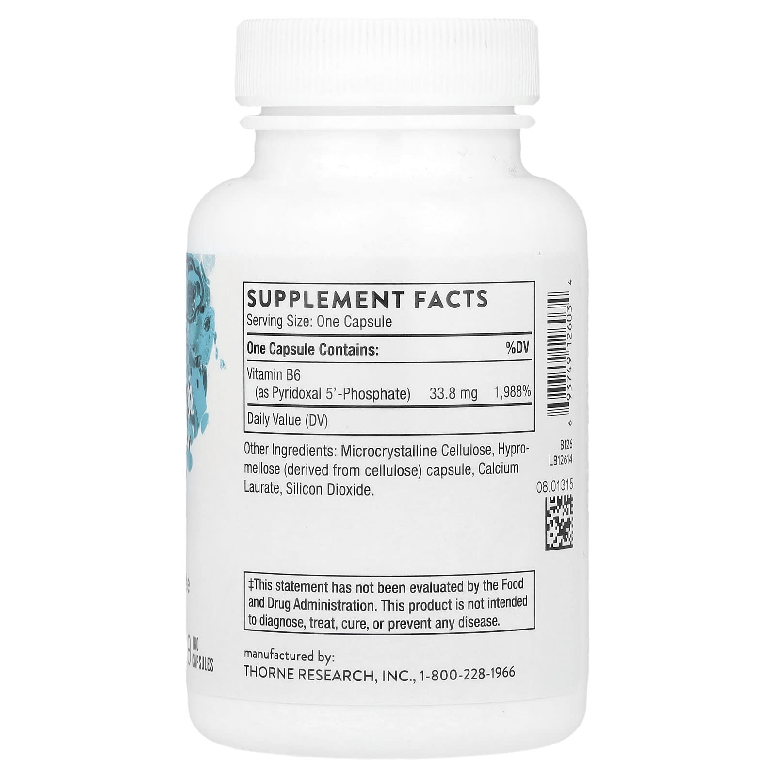 Thorne, Pyridoxal 5'-Phosphate, 180 Capsules (33.8 mg per Capsule) - Image 2