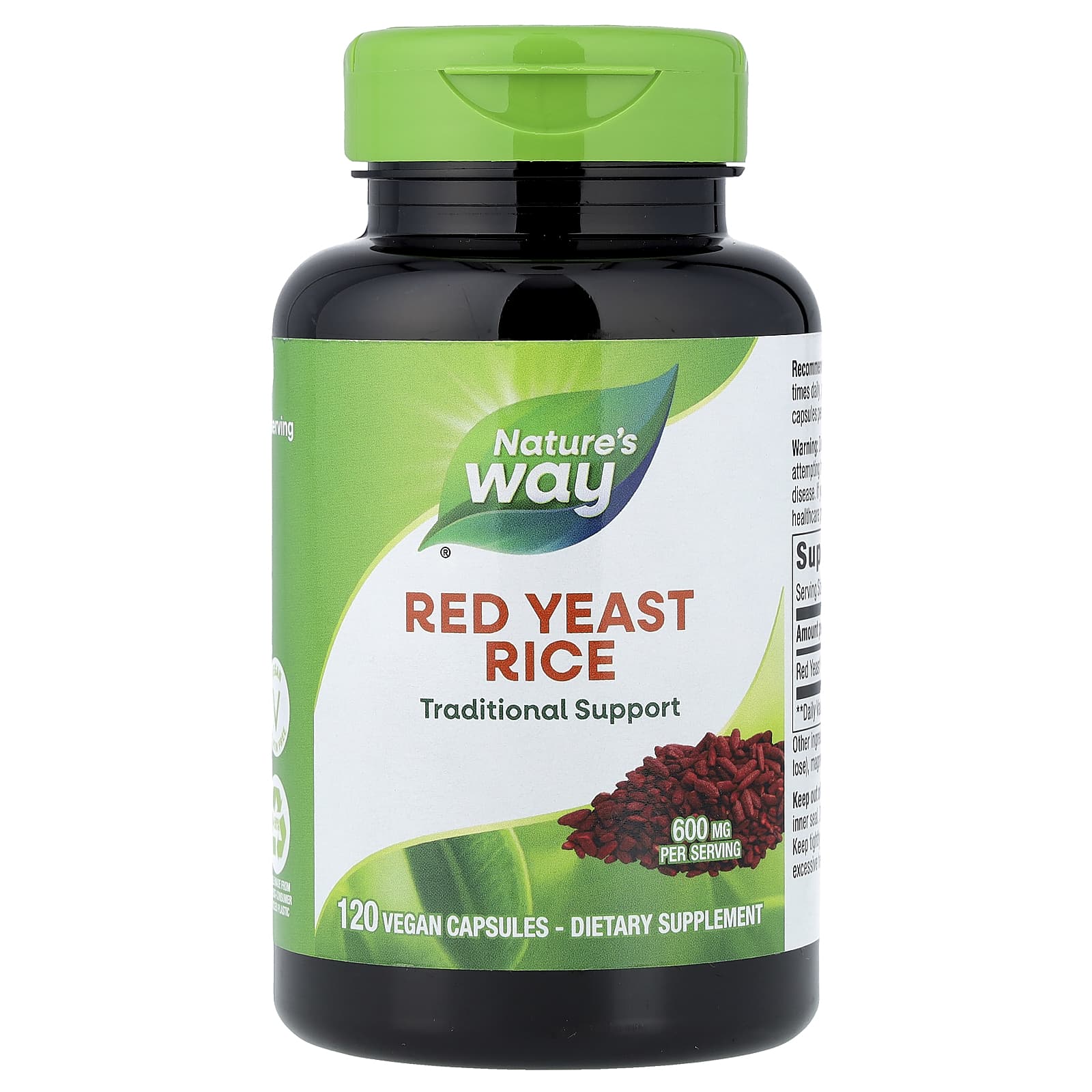Nature's Way, Red Yeast Rice, 600 mg, 120 Vegan Capsules - Image 1