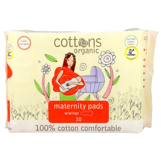 100% Cotton Comfortable Maternity Pads with Wings - Unscented & Heavy - Image 1