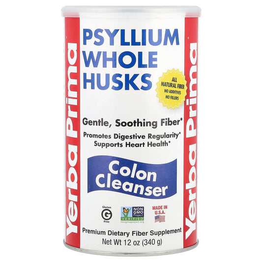 Yerba Prima, Psyllium Whole Husks, Colon Cleanser, 12 oz (340 g) - Image 1