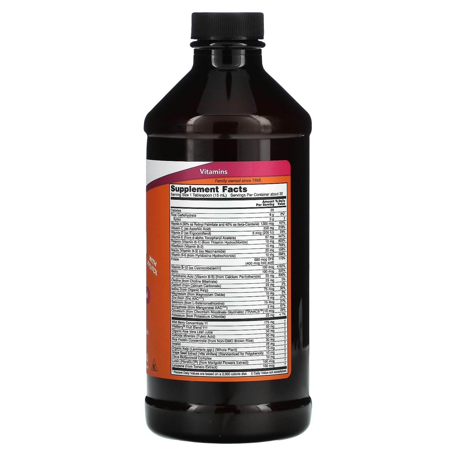 NOW Foods, Liquid Multi, Wild Berry, 16 fl oz (473 ml) - Image 2