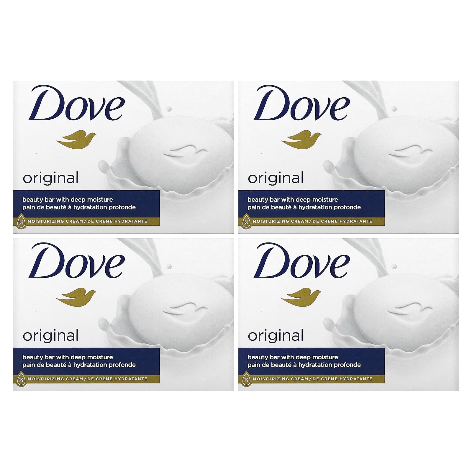 Dove Deep Moisture Beauty Bar - 4 Bars, 3.75 oz Each - Image 1