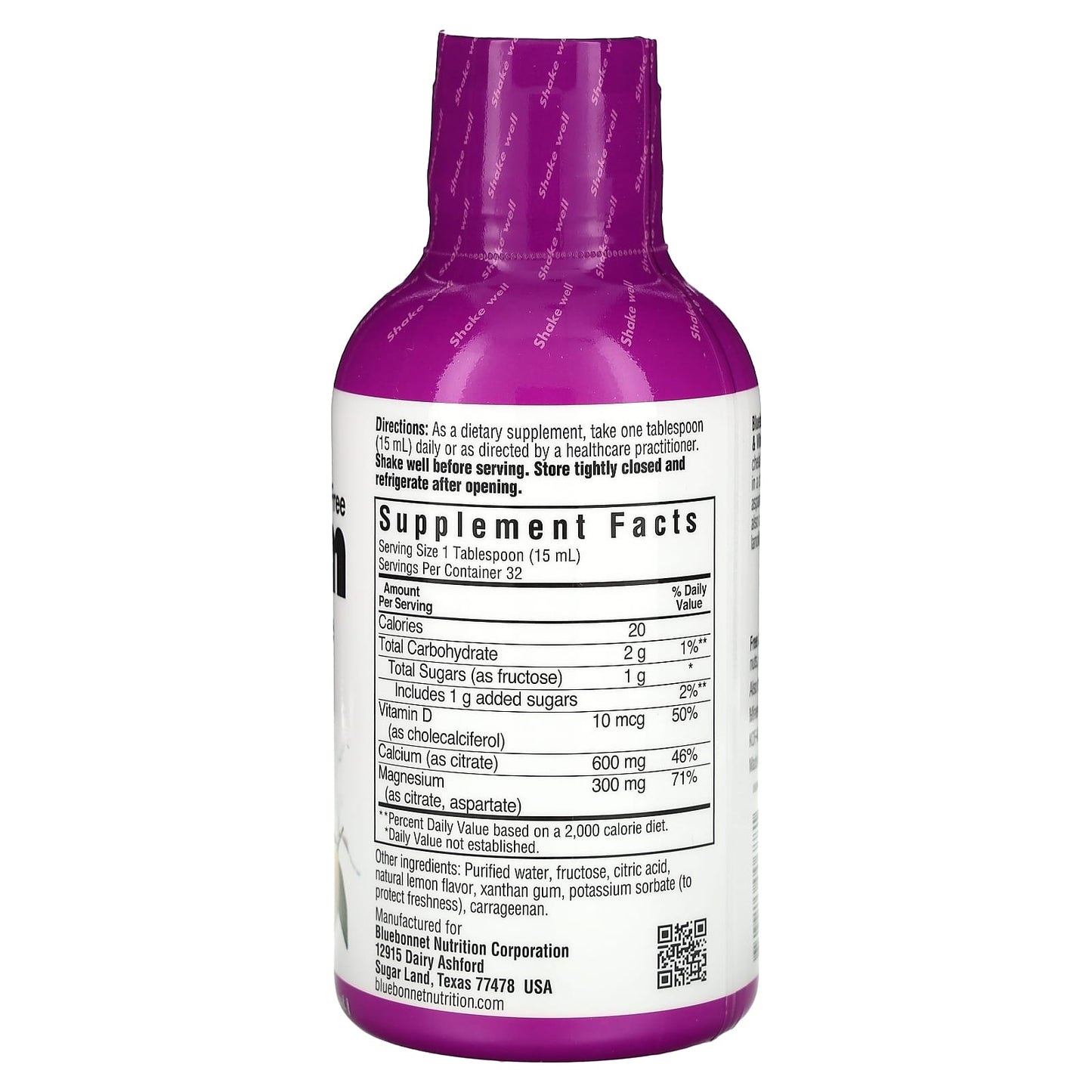 Bluebonnet Nutrition Liquid Calcium & Magnesium Supplement, 16 fl oz - Image 2