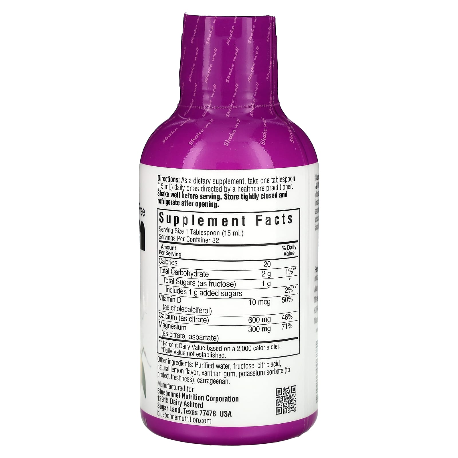 Bluebonnet Nutrition Liquid Calcium & Magnesium Supplement, 16 fl oz - Image 2