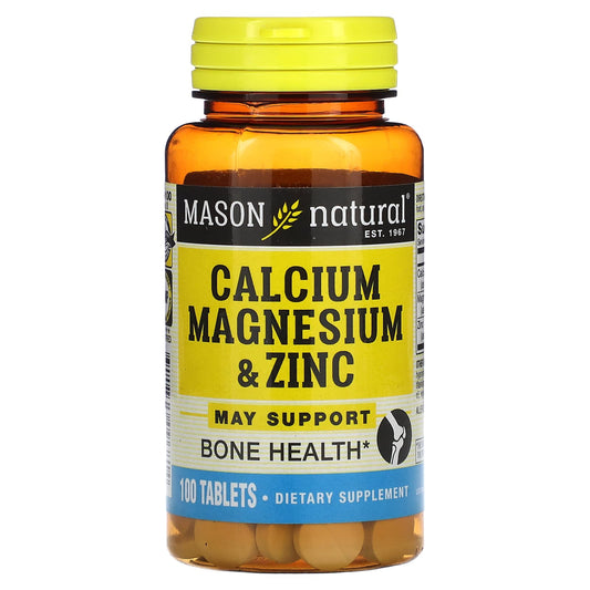 Mason Natural, Calcium Magnesium & Zinc, 100 Tablets - Image 1
