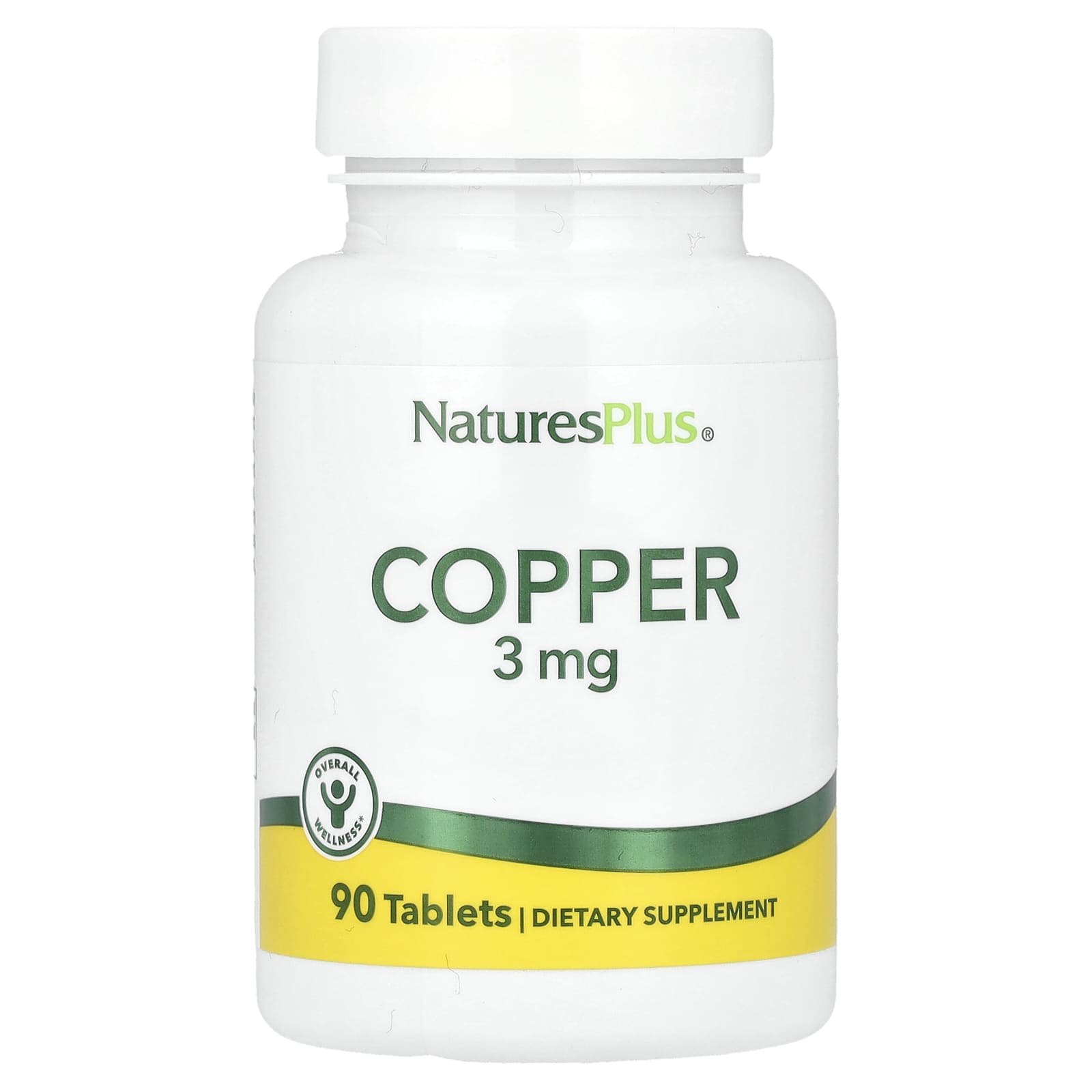 NaturesPlus, Copper, 3 mg, 90 Tablets - Image 1