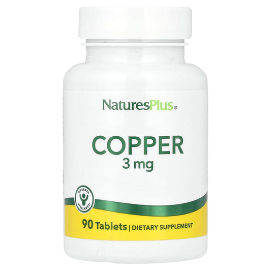NaturesPlus, Copper, 3 mg, 90 Tablets - Image 1