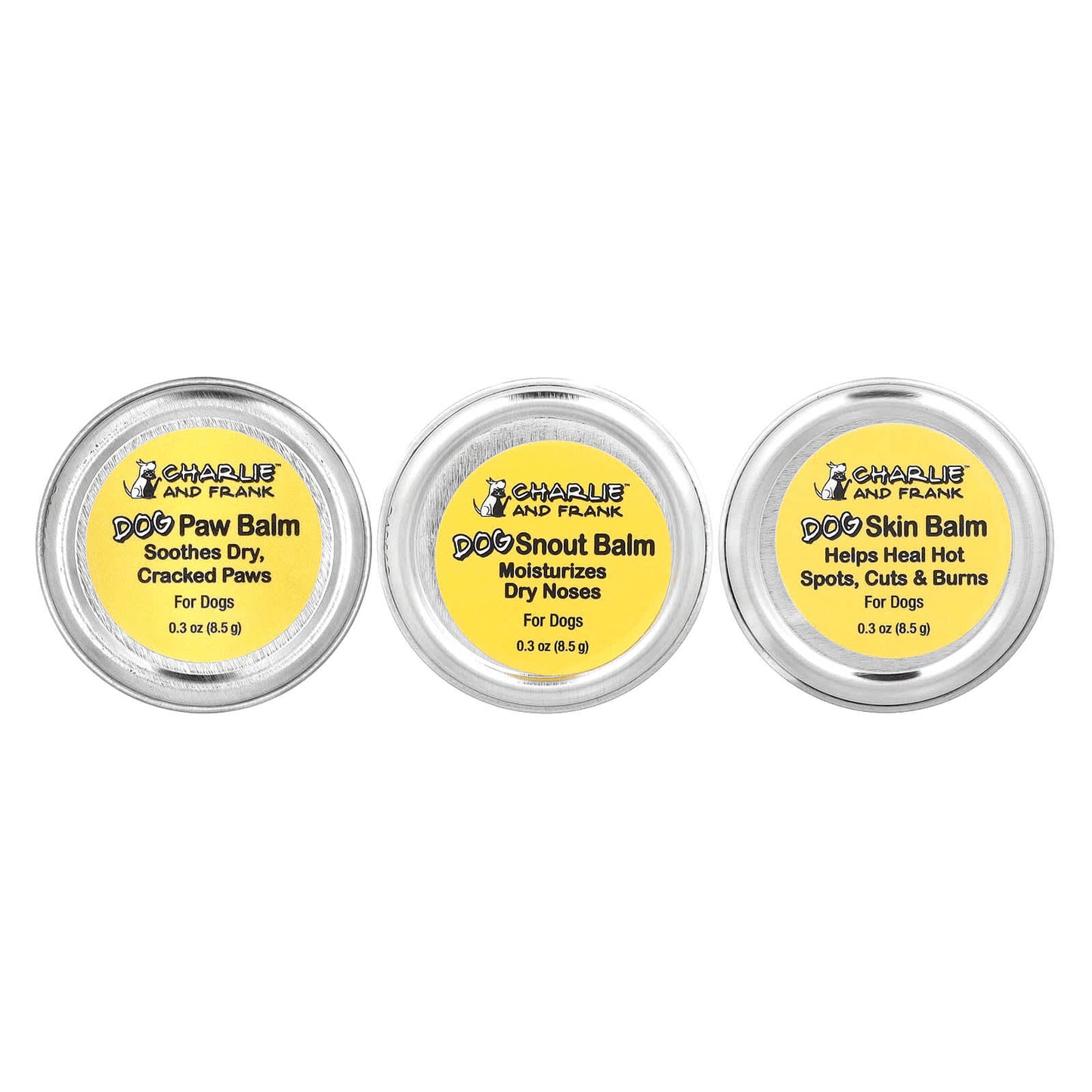 Charlie and Frank Dog Balm Variety Set - Soothe Paw, Skin & Snout - Image 1