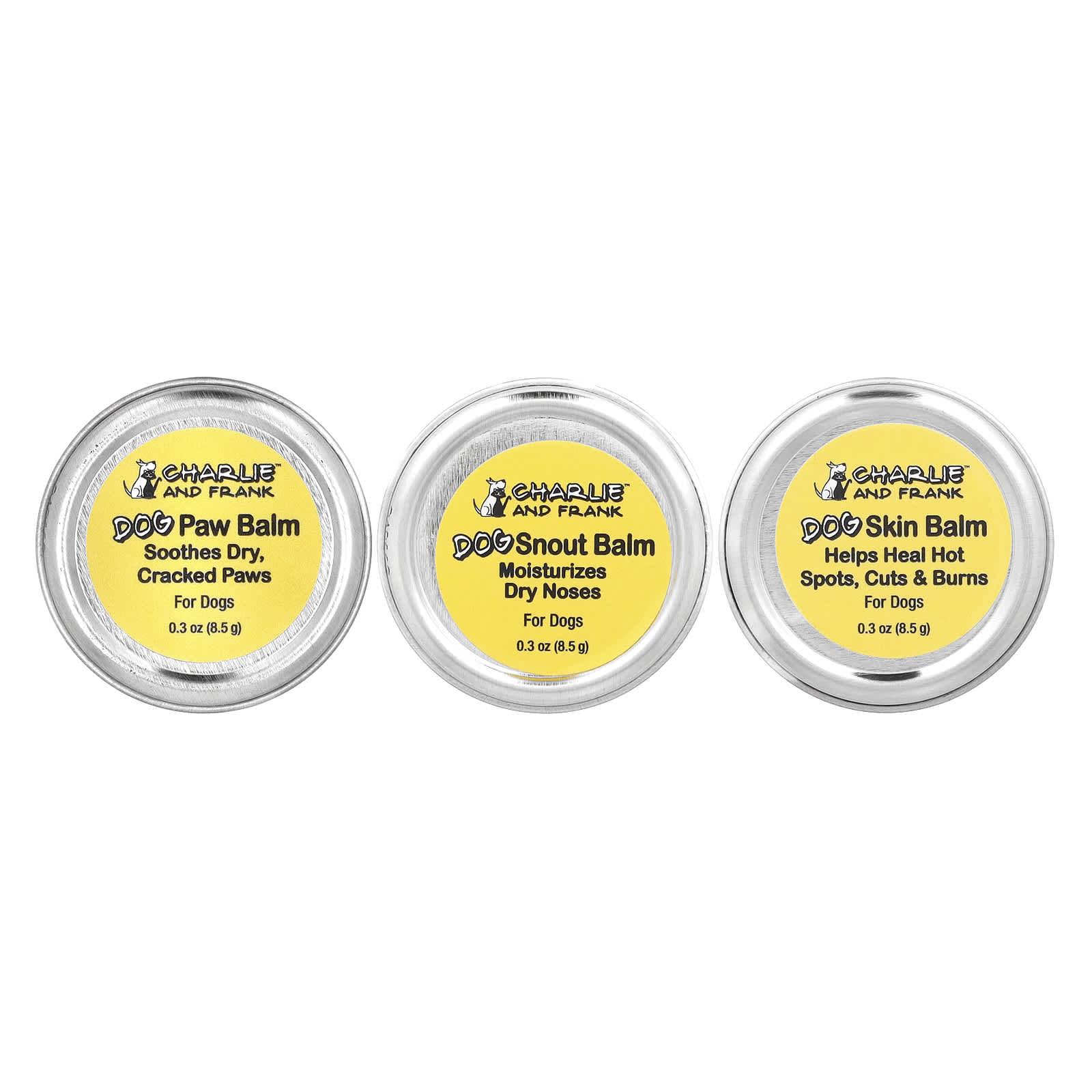 Charlie and Frank Dog Balm Variety Set - Soothe Paw, Skin & Snout - Image 1