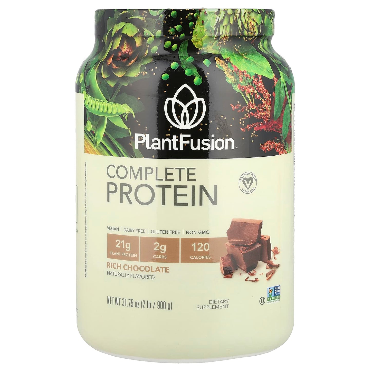 PlantFusion, Complete Protein, Rich Chocolate, 2 lb (900 g) - Image 1