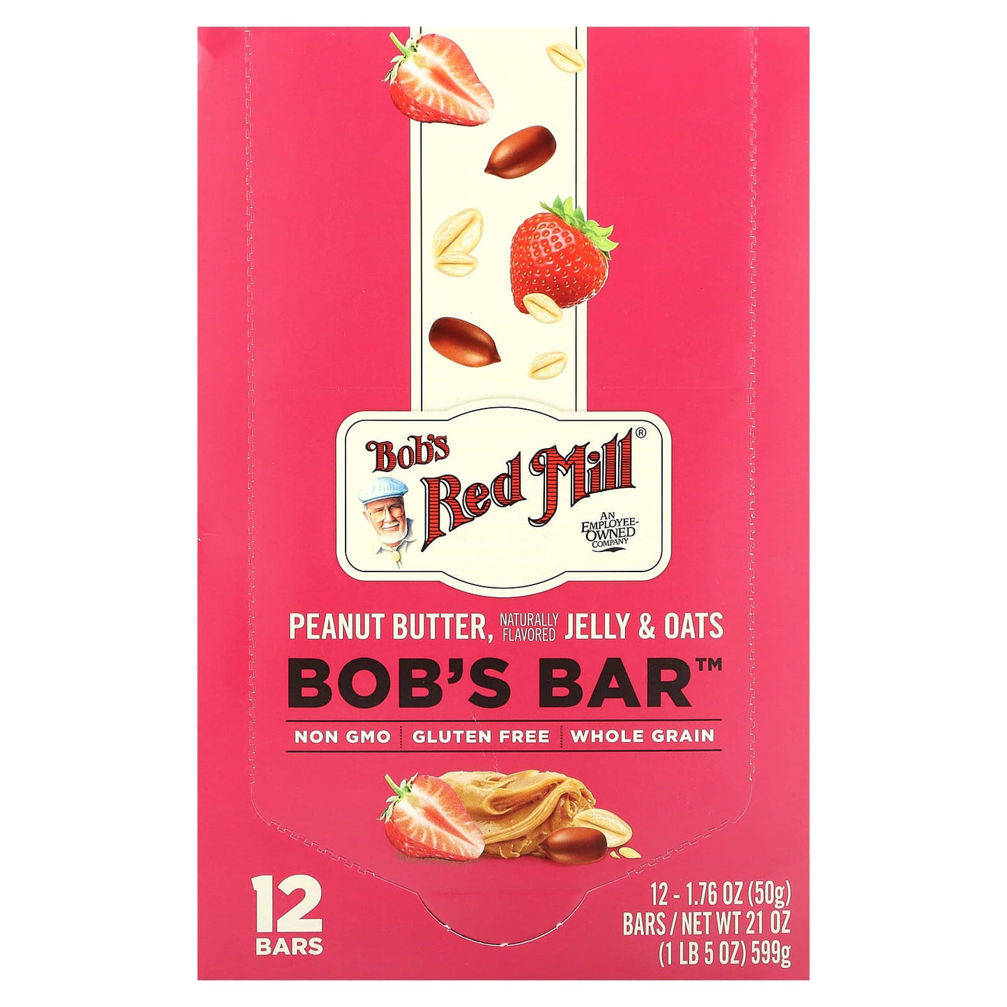Gluten-Free Peanut Butter Jelly & Oats Energy Bars by Bob's Red Mill - Image 1