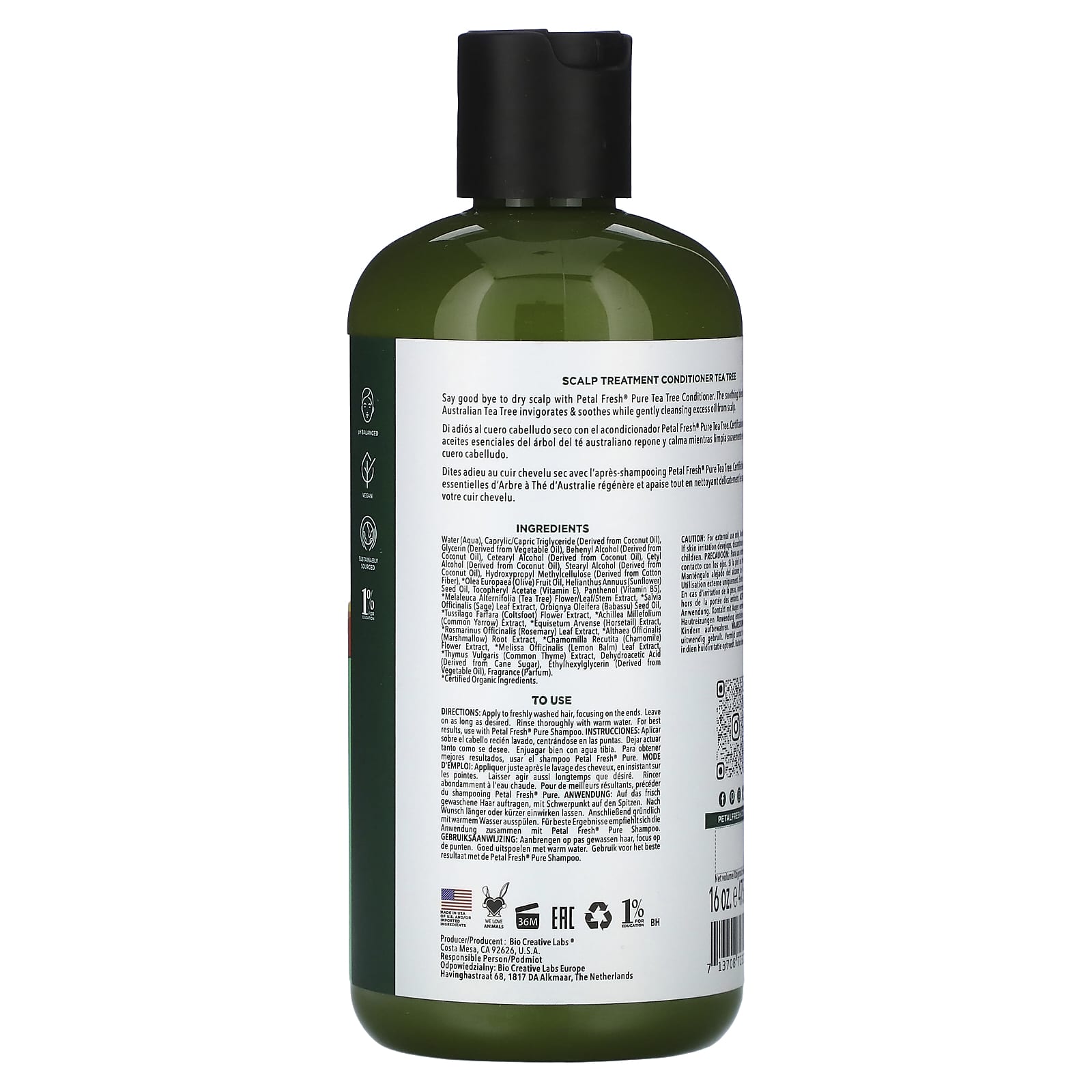 Petal Fresh, Scalp Treatment Conditioner, Tea Tree, 16 fl oz (475 ml) - Image 2