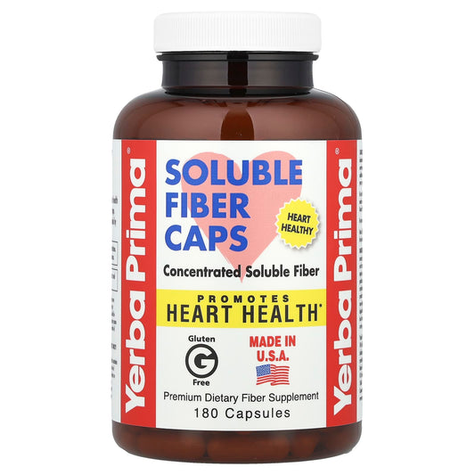 Yerba Prima, Soluble Fiber Caps, 180 Capsules - Image 1
