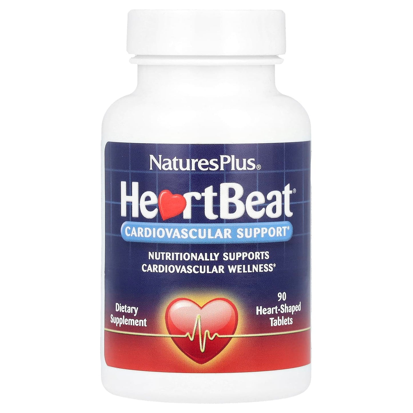 NaturesPlus, HeartBeat®, Cardiovascular Support, 90 Heart-Shaped Tablets