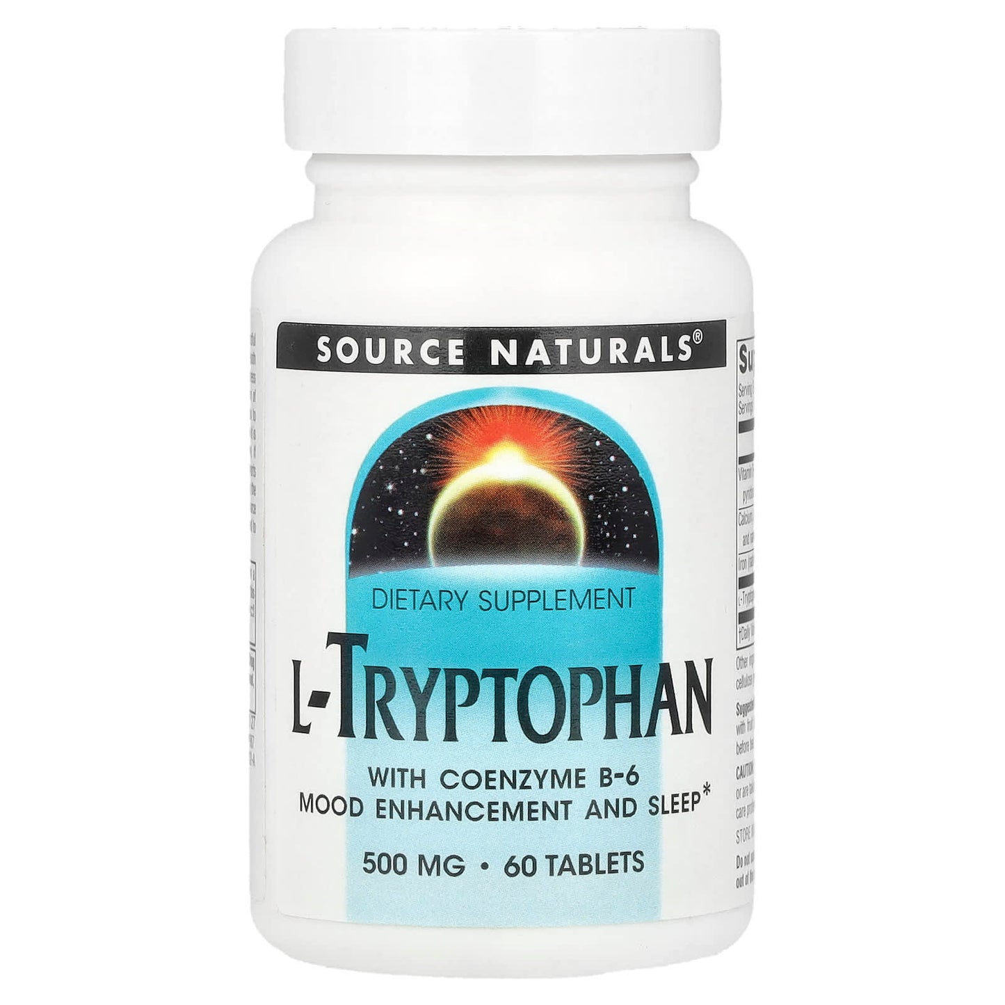 Source Naturals, L-Tryptophan with Coenzyme B-6, 60 Tablets - Image 1