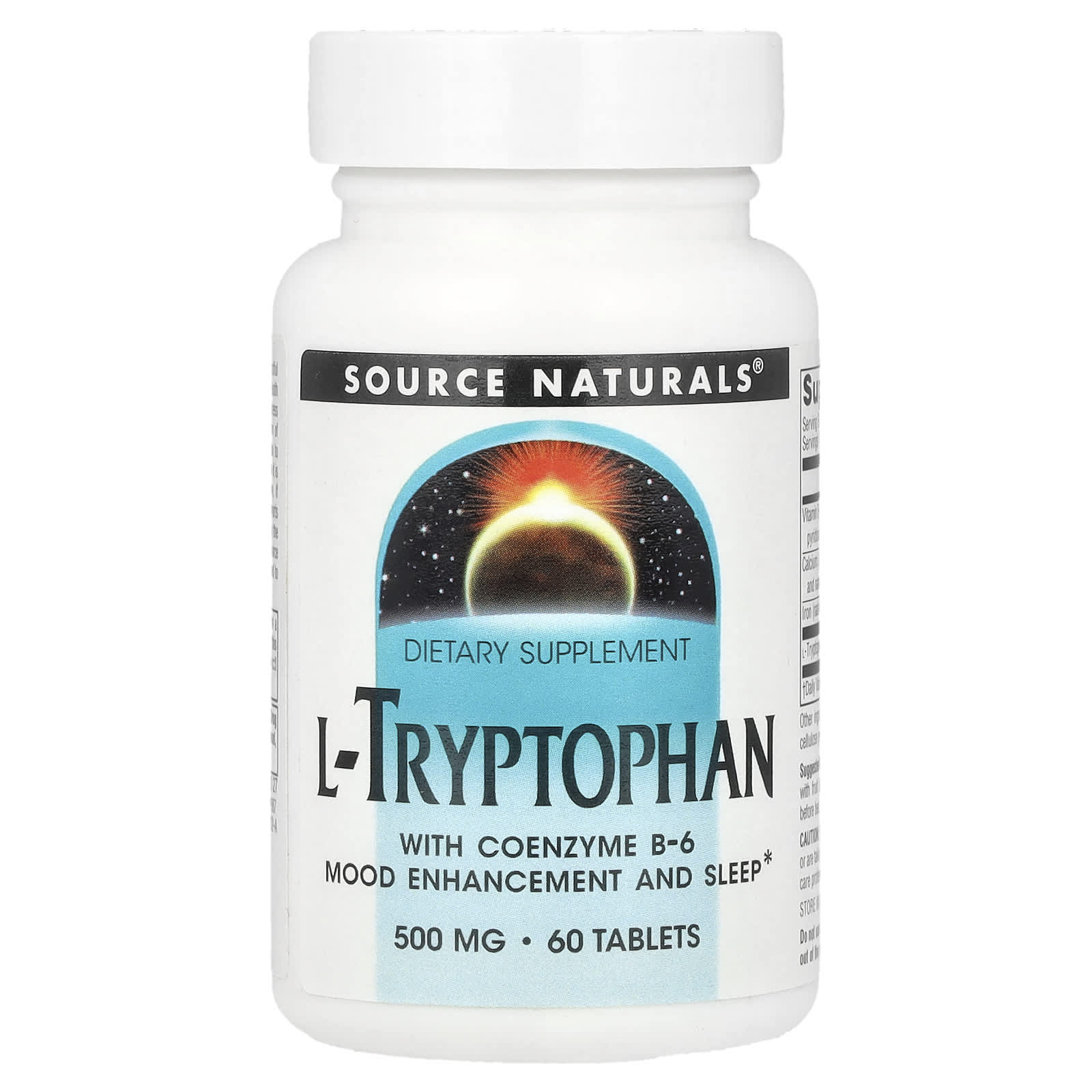 Source Naturals, L-Tryptophan with Coenzyme B-6, 60 Tablets - Image 1