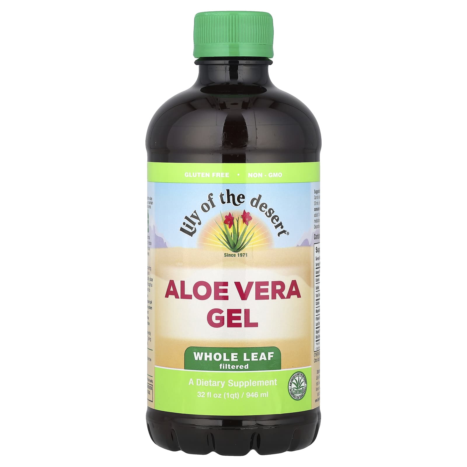 Lily of the Desert, Aloe Vera Gel, Whole Leaf Filtered, 32 fl oz (946 ml) - Image 1