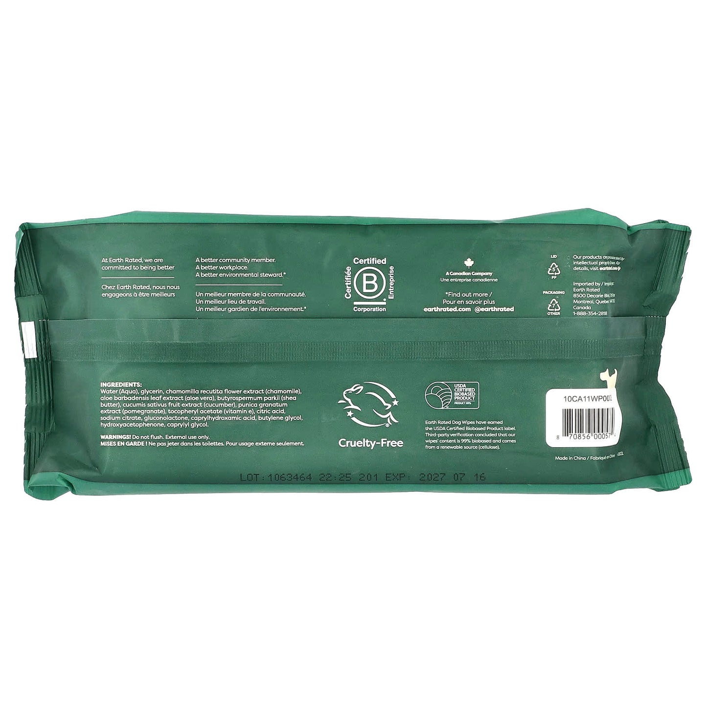 Earth Rated Unscented Dog Wipes - 100 Count, Cruelty-Free & Hypoallergenic - Image 2