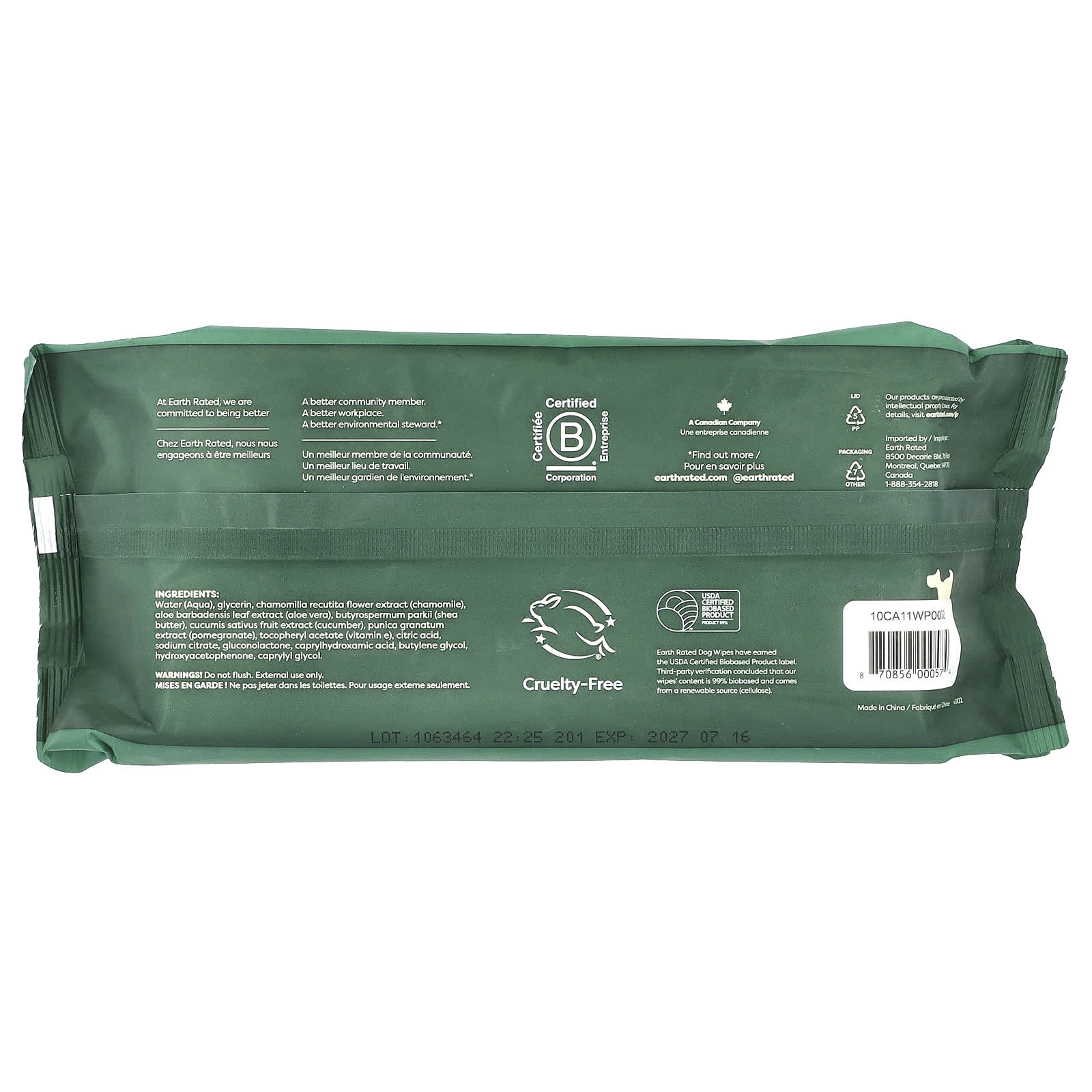 Earth Rated Unscented Dog Wipes - 100 Count, Cruelty-Free & Hypoallergenic - Image 2