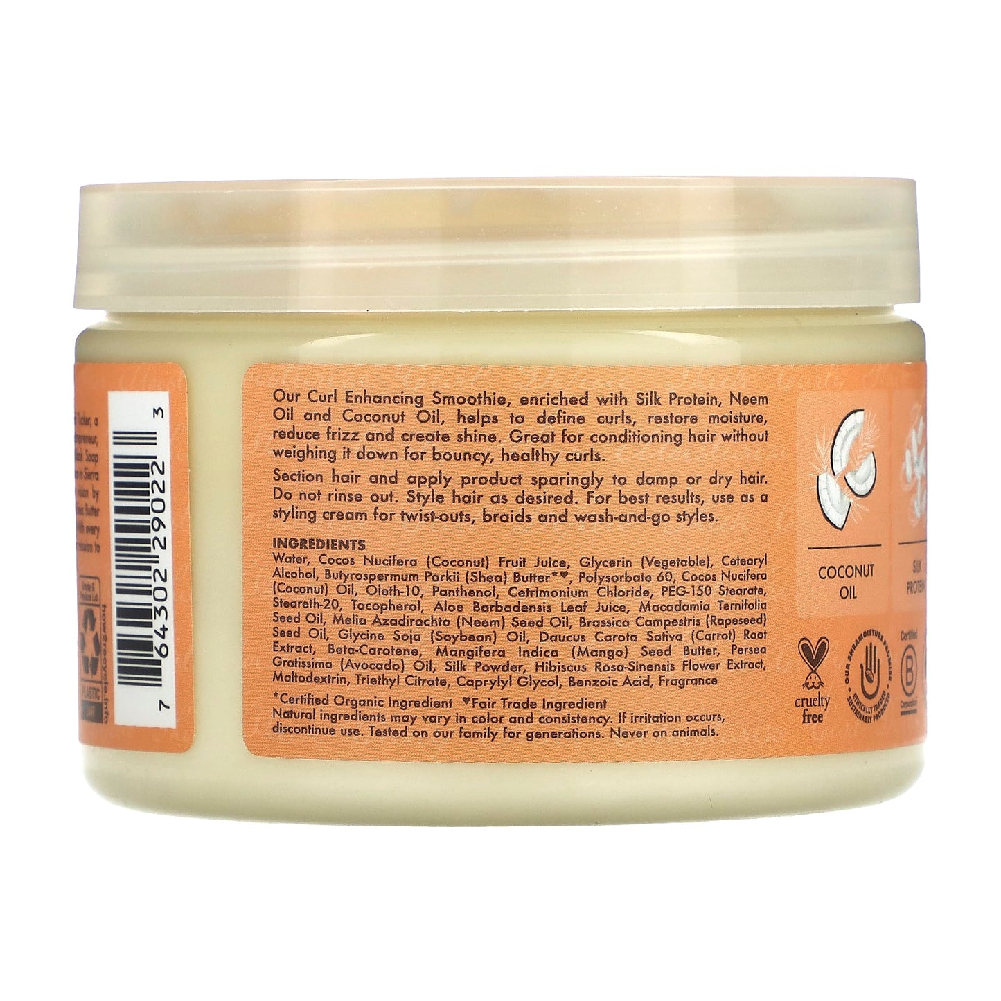 SheaMoisture, Curl Enhancing Smoothie, Coconut & Hibiscus, 12 oz (340 g) - Image 2