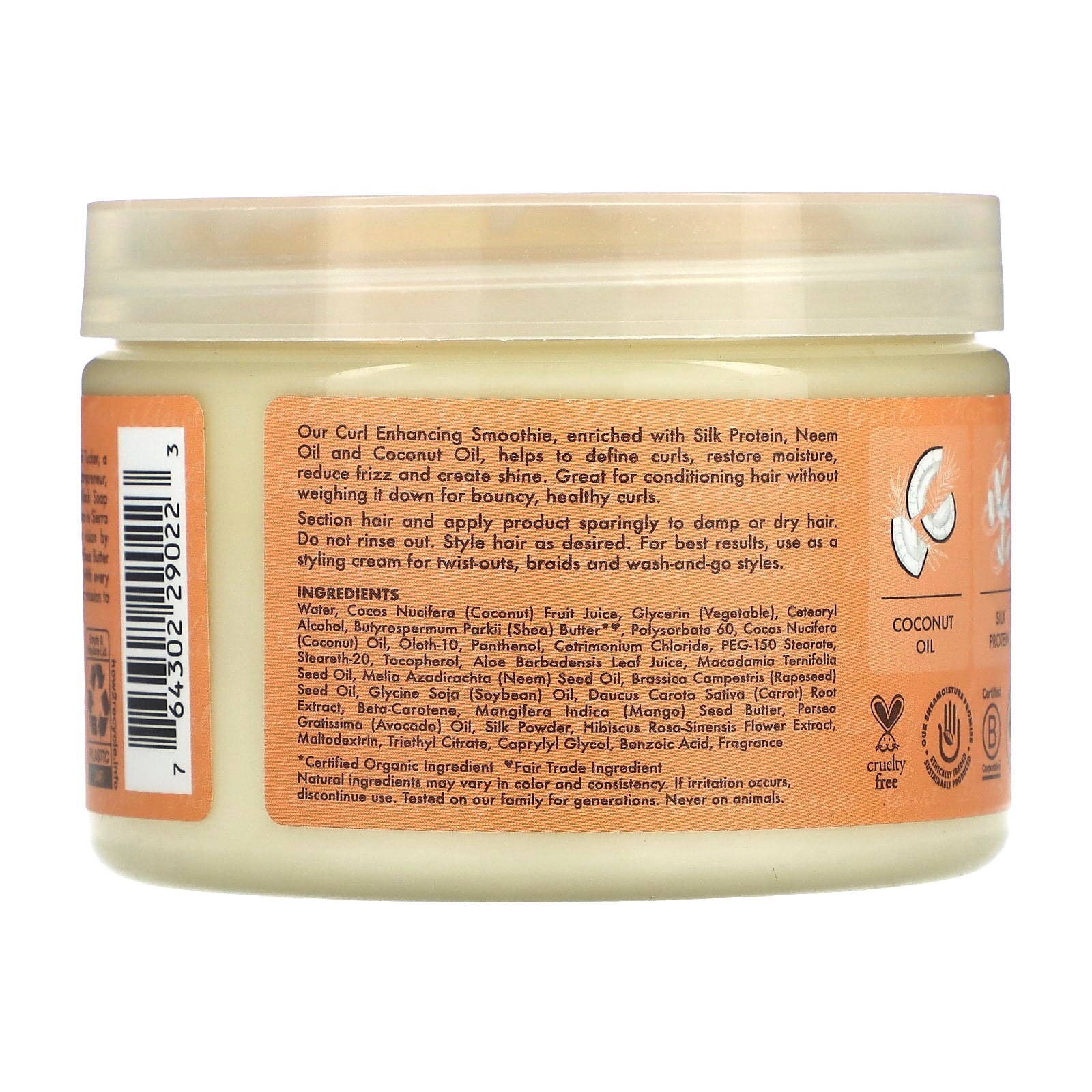 SheaMoisture, Curl Enhancing Smoothie, Coconut & Hibiscus, 12 oz (340 g) - Image 2