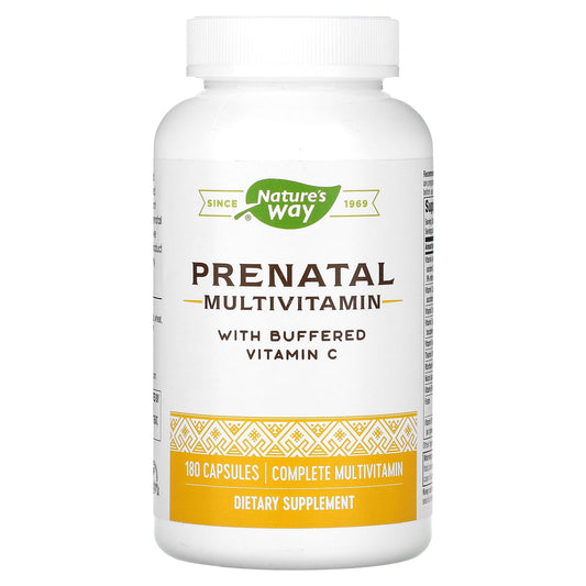 Nature's Way, Prenatal Multivitamin with Buffered Vitamin C , 180 Capsules - Image 1