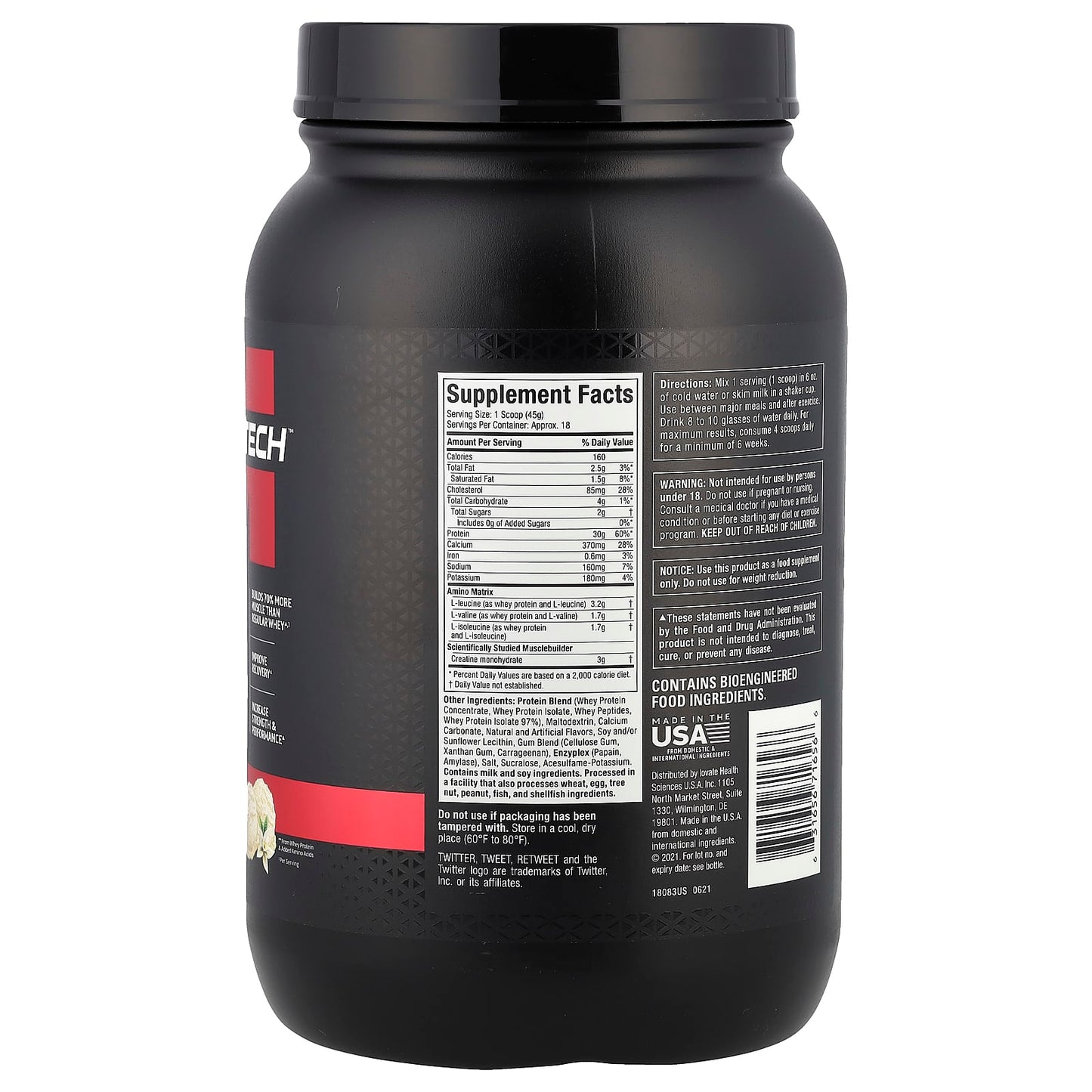 MuscleTech, Platinum Whey + Muscle Builder, Vanilla Cream, 1.8 lbs (817 g) - Image 2