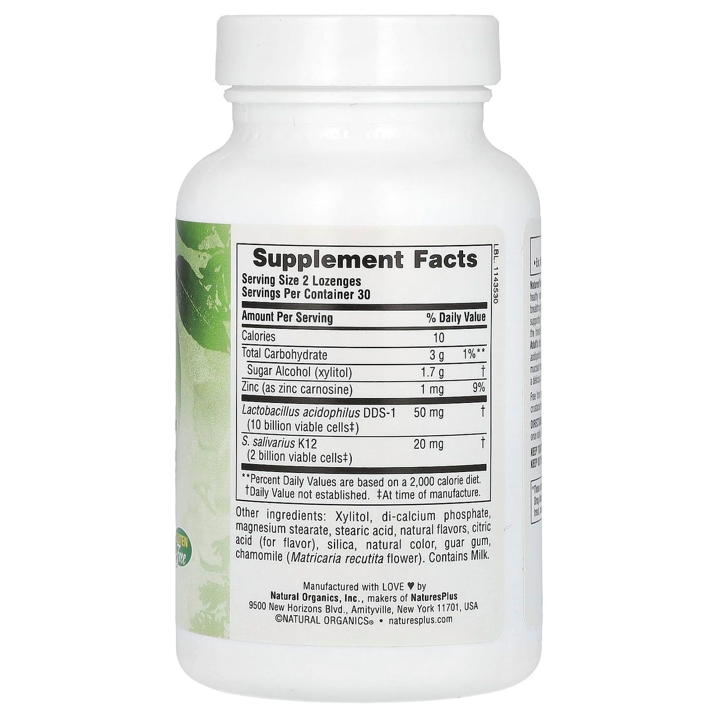 NaturesPlus, Adult's Ear, Nose & Throat Lozenges with K12 Probiotics, Natural Tropical Cherry-Berry, 60 Lozenges - Image 2