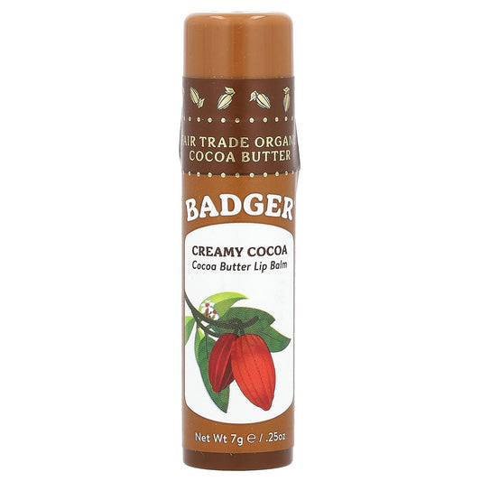 Organic Cocoa Lip Balm by Badger - Cruelty-Free & Fair Trade - Image 1